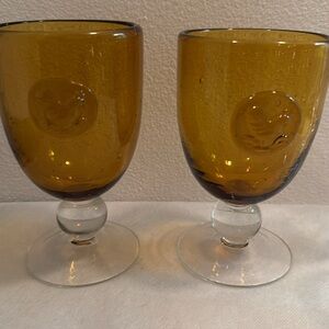 2 Pier 1 rooster goblets. Vintage. 16oz